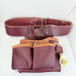 Occidental Leather 5018DB OxyRed 3 Pouch Tool Bag w/ XL Belt USA